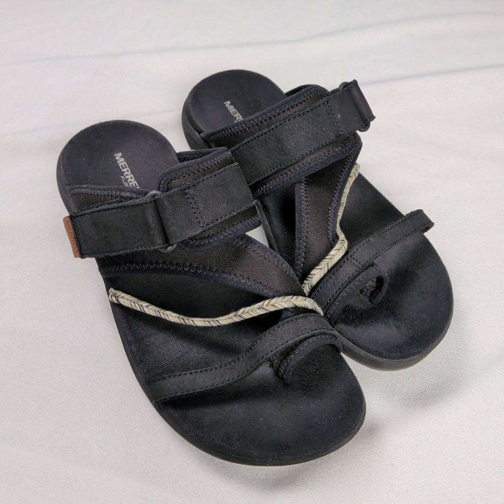 Merrell Bravada Cord Wrap Black Sandals Womens 8 J006404 Granola Girl Sporty